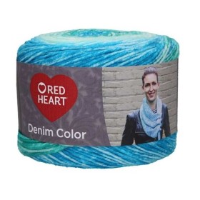 RED HEART DENIM COLOR 0008 Turquesa