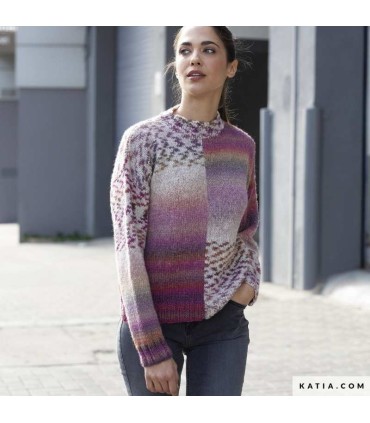 MELODY JACQUARD PRINT KATIA 503 Fucsia (Beige- Fucsia- Ocre)