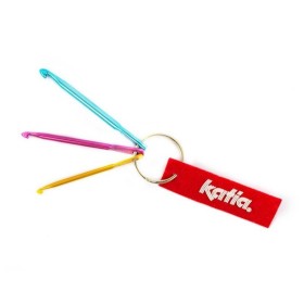 KATIA LLAVERO CON 3 GANCHILLOS COLORES