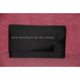 Cartera De Fiesta Negro Raso