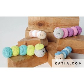 PATRÓN GRATIS GUSANOS CON AMIGURUMI 100% COTTON