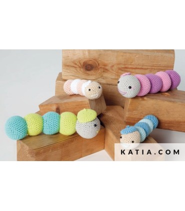 PATRÓN GRATIS GUSANOS CON AMIGURUMI 100% COTTON