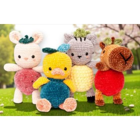 TU FRUTIANIMALITO HECHO A MANO CON VELVET MINI