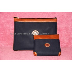 Cartera De Mano Azul Marino Grande