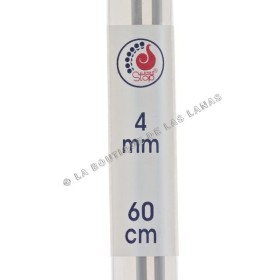 Agujas Tricotar 60cm Aluminio nº 4