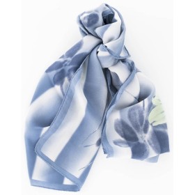 FOULARD SEDA ESTAMPADO AZUL